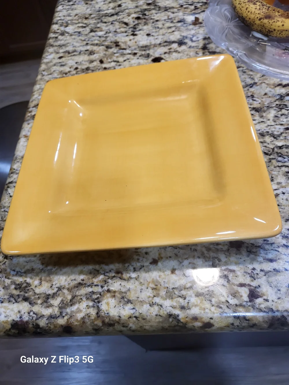 JCPenney Home Collection Marygold Square Dinner Plates Set of 3 Yellow 10.5